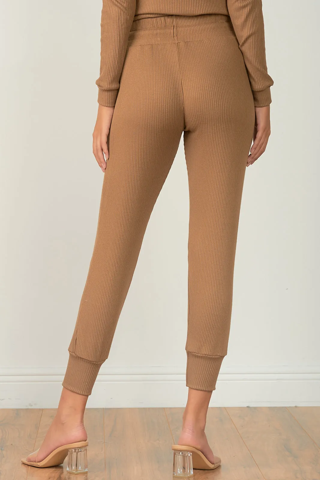 Elan Thin Ribbed Jogger Pants