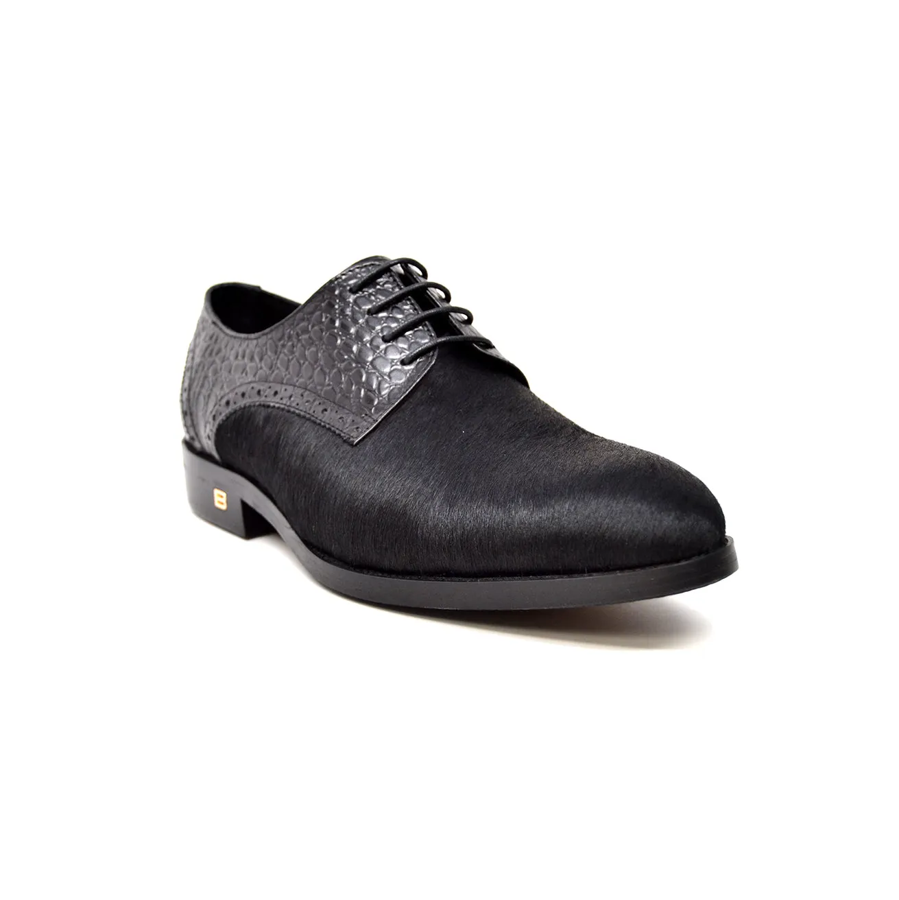 Executive Mens Leather & Pony Skin Dress Shoes - British Collections