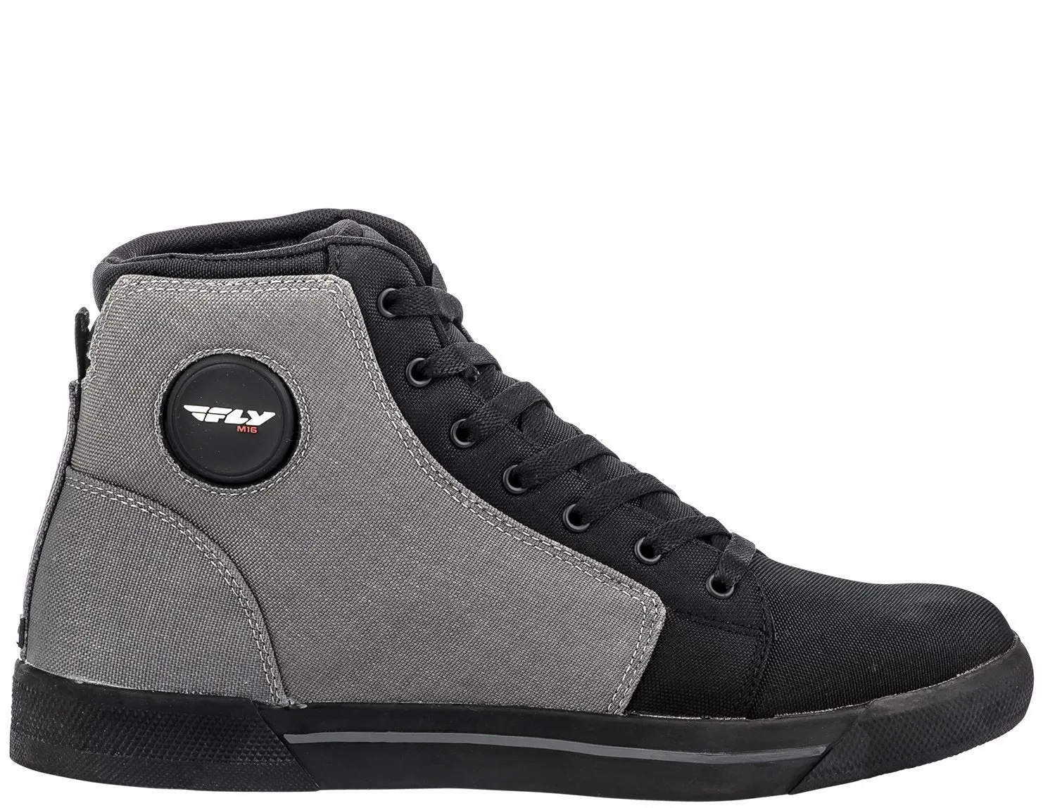 Fly Racing M16 Men's Black/Grey Canvas Riding Shoes