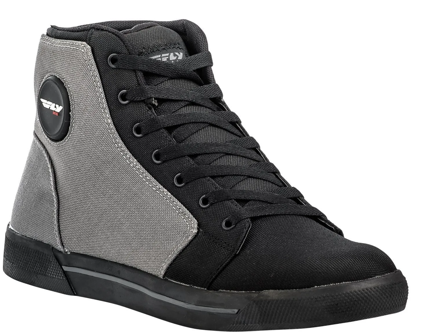 Fly Racing M16 Men's Black/Grey Canvas Riding Shoes