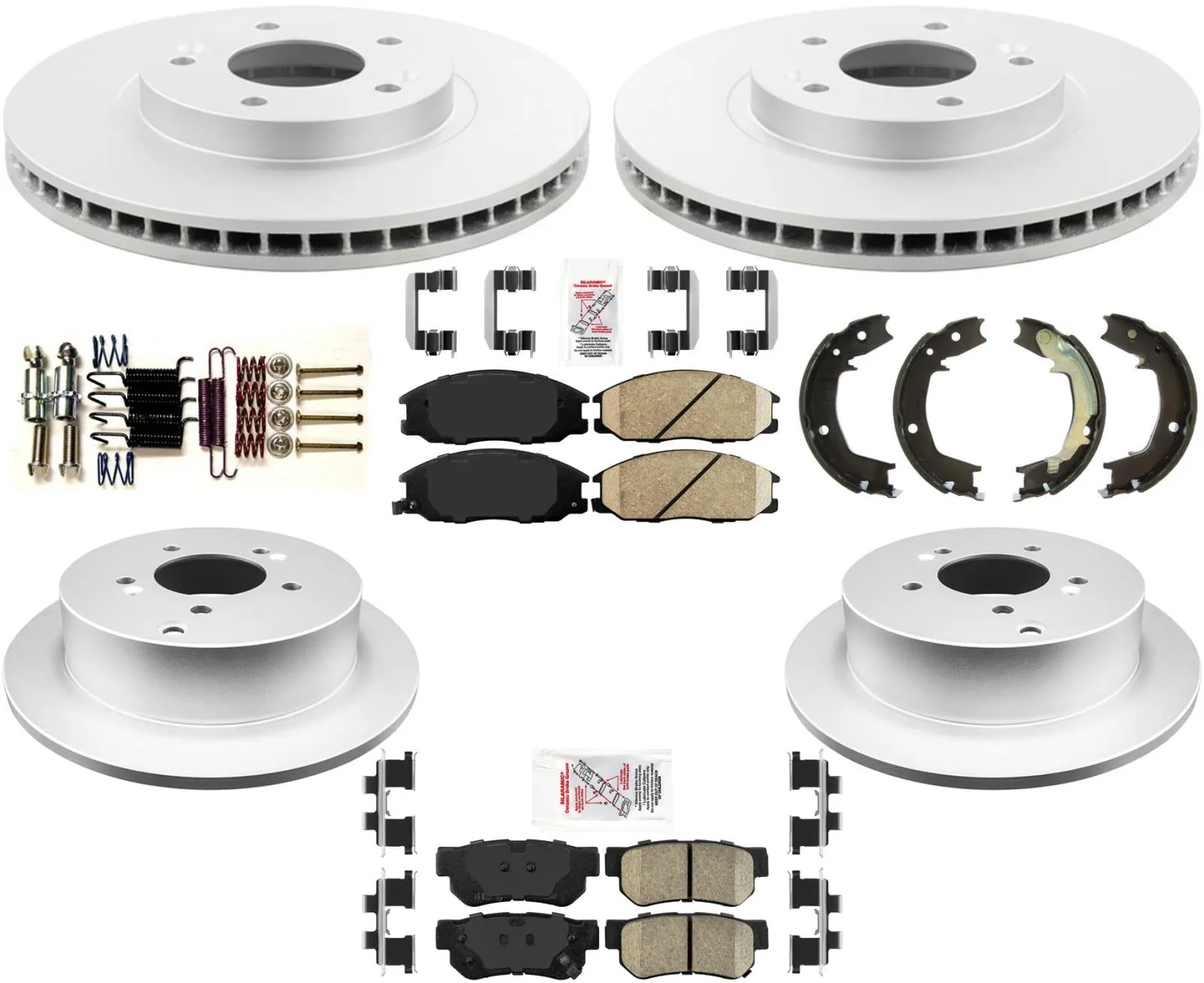 For 2001-2006 Hyundai Santa Fe with Optional 293MM Disc Brake Rotors   Pads