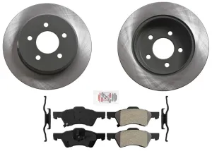 Frt Carbon Performance Rotors Brake Pad Shoes for Chrysler Town & Country 01-07