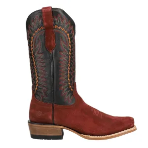 Futurity Time Elephant Embroidered Square Toe Cowboy Boots