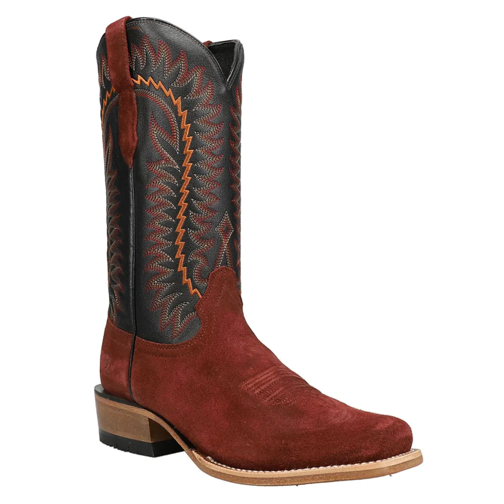 Futurity Time Elephant Embroidered Square Toe Cowboy Boots