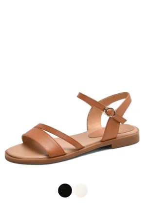 Glenda Women's Flat Summer Leather Sandal