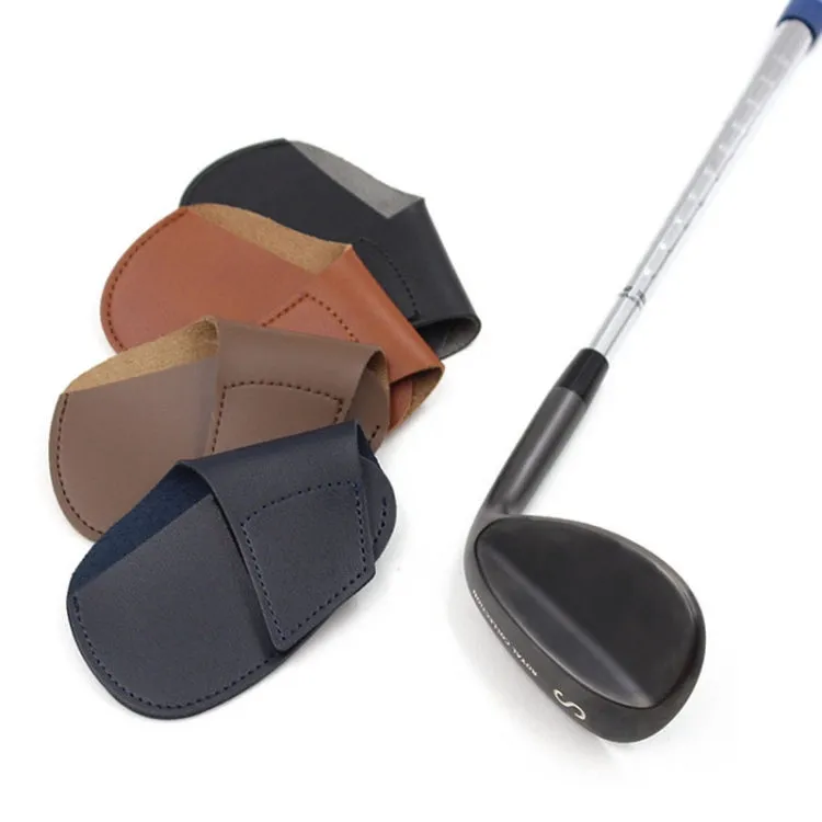 Golf Club Leather Cover Golf Club Cap Protective Cover(Black)