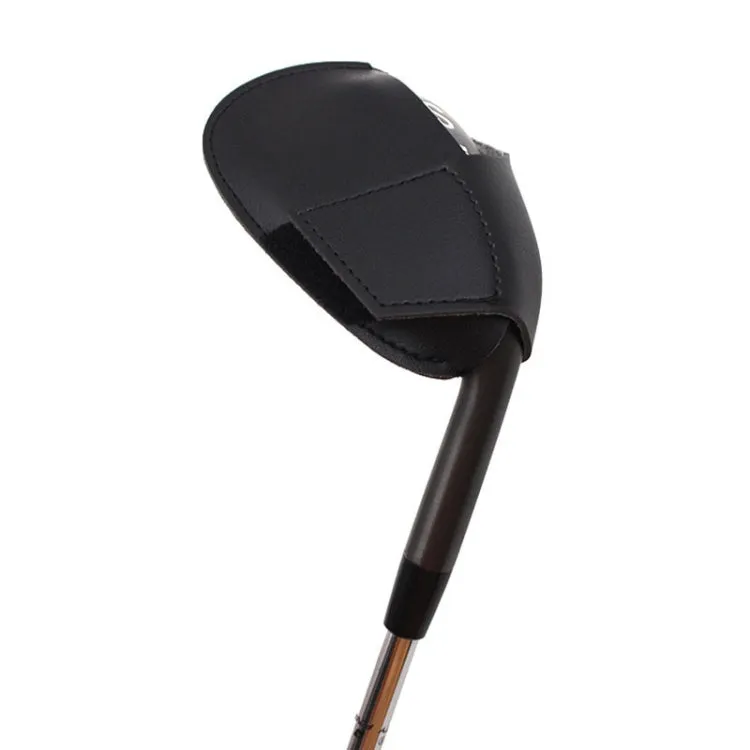 Golf Club Leather Cover Golf Club Cap Protective Cover(Black)