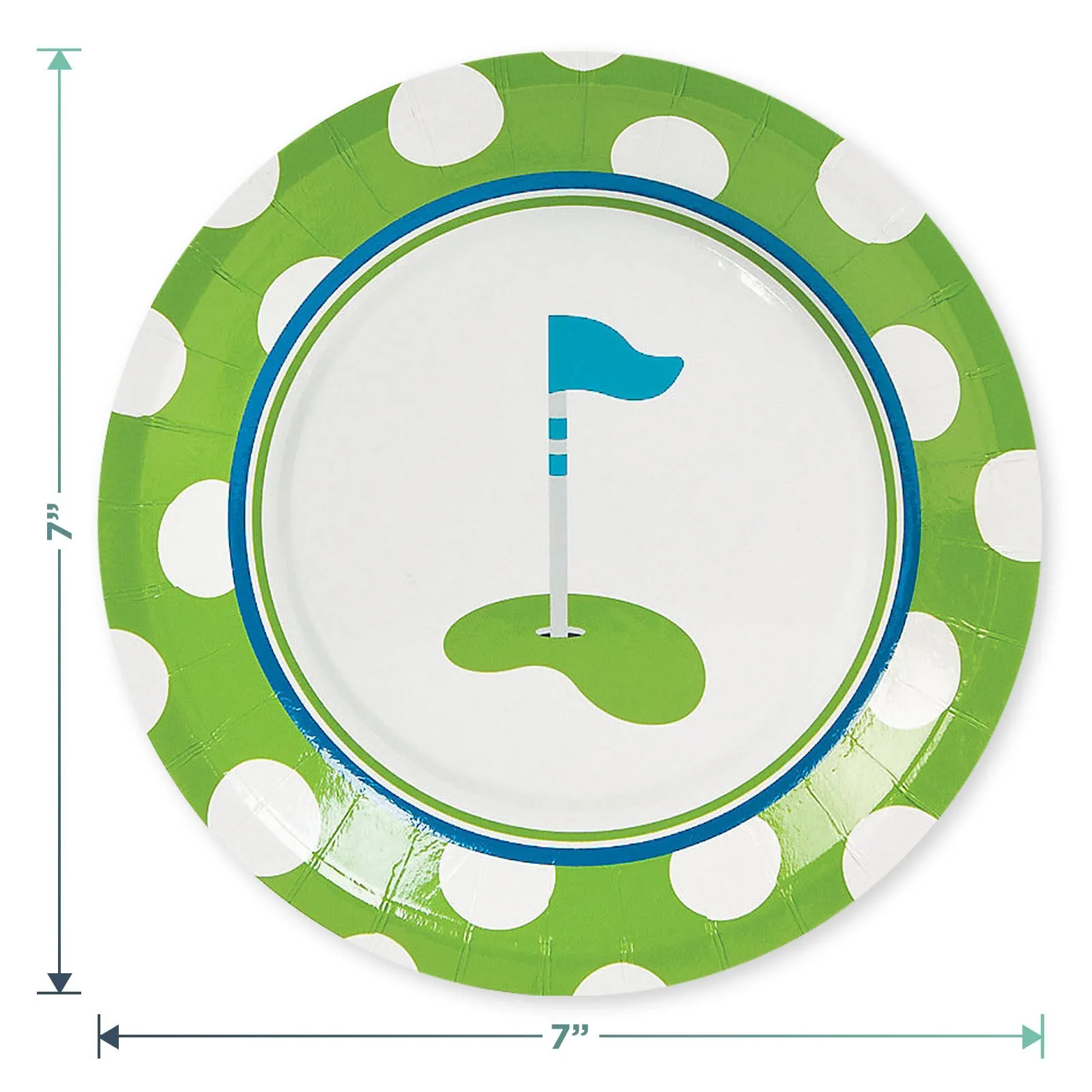 Golf Par-Tee Putting Green Paper Dessert Plates and Beverage Napkins (Serves 16)