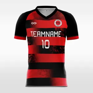 Gradient Stripe - Custom Women Soccer Jerseys Black and Red