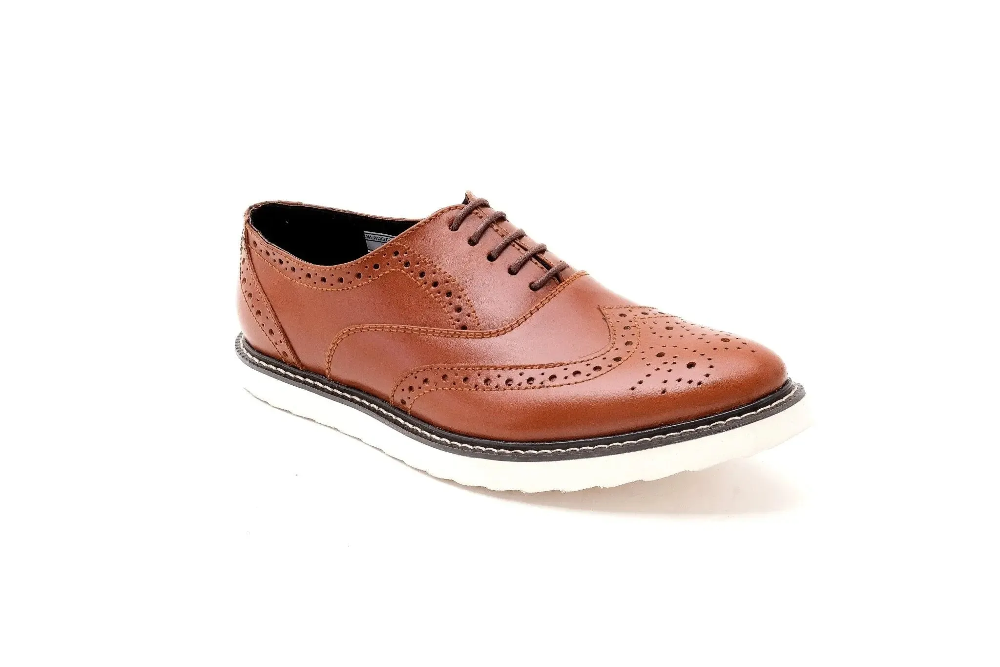 GUEVARRA Wingtip Oxford in Rubber Sole - Tan