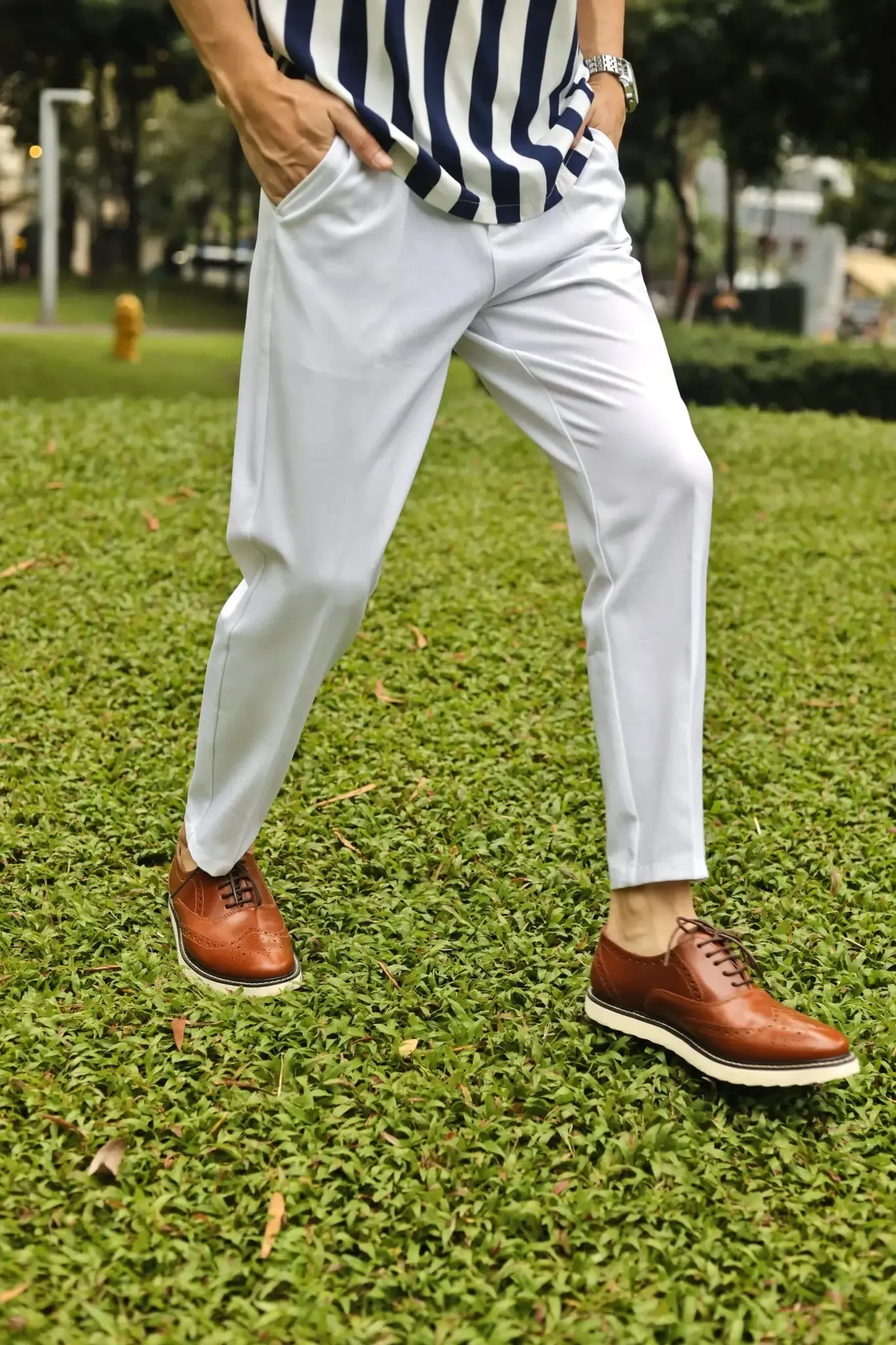 GUEVARRA Wingtip Oxford in Rubber Sole - Tan