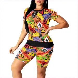 Hazard Womens Yoga Short Set