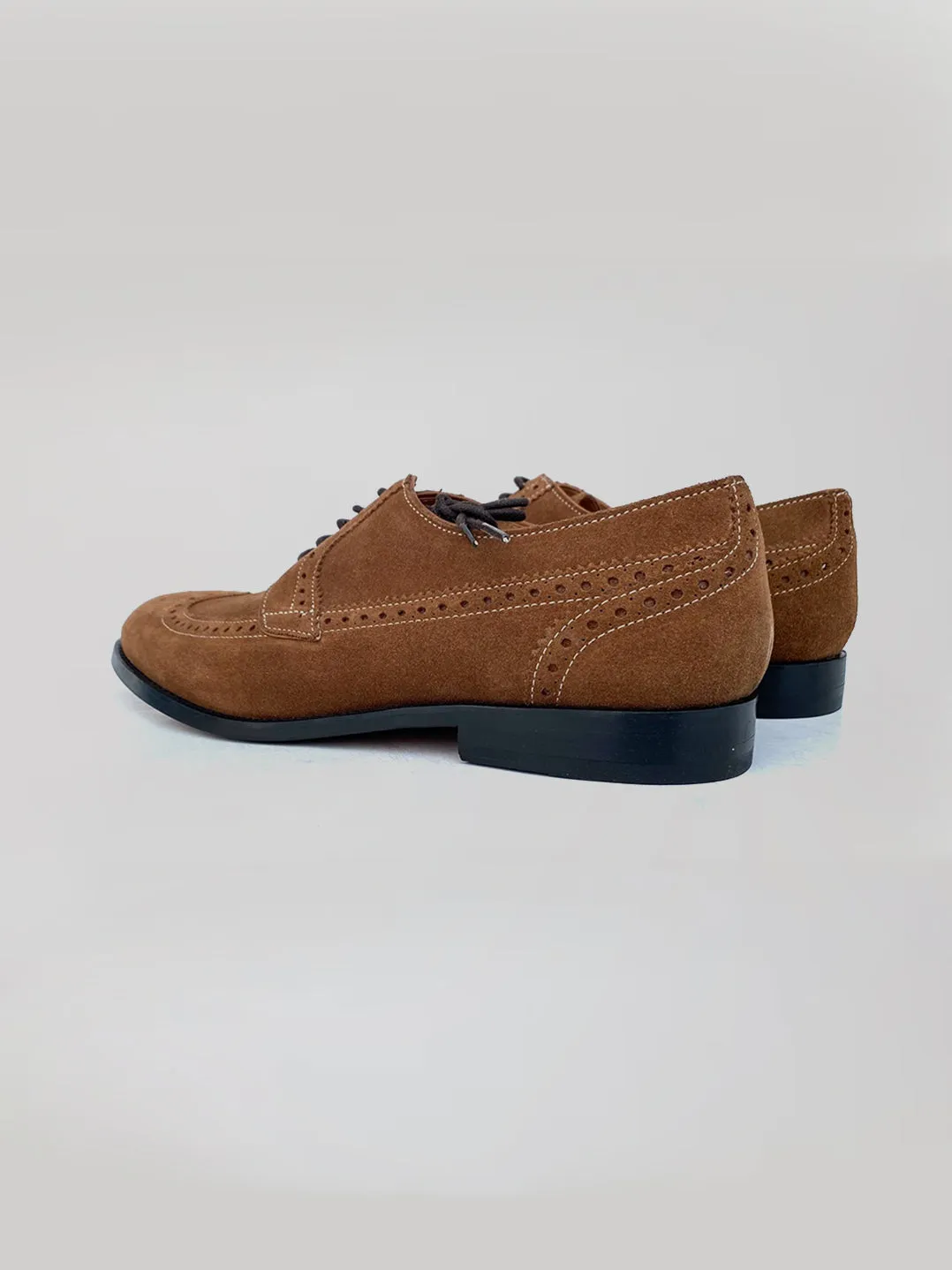 Helio Wingtip Oxford - Brown Suede