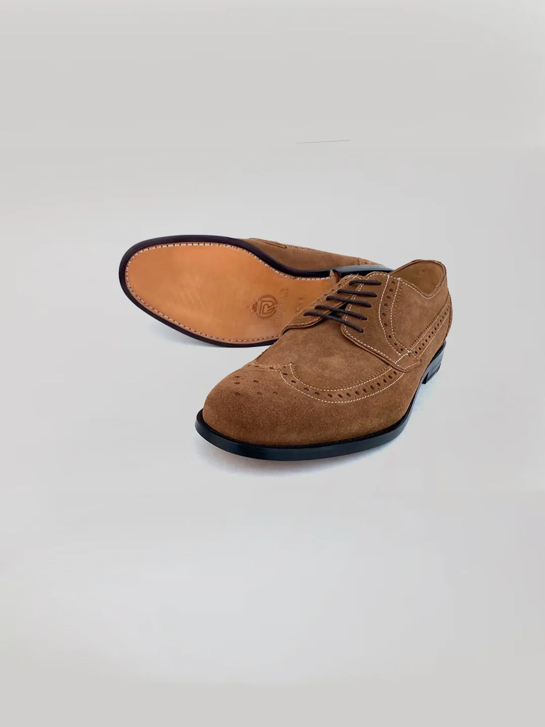 Helio Wingtip Oxford - Brown Suede