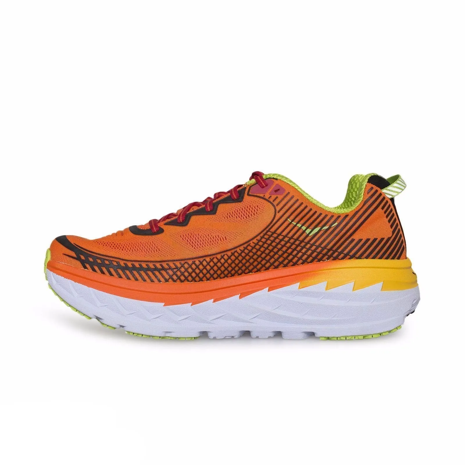 Hoka Bondi 5 Red Orange / Gold Fusion Running Shoes