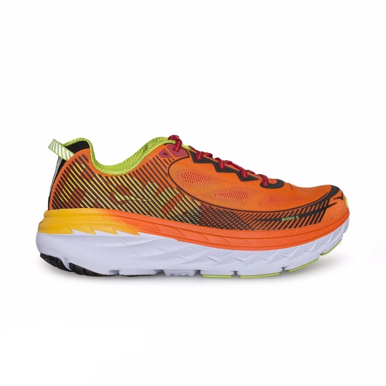 Hoka Bondi 5 Red Orange / Gold Fusion Running Shoes