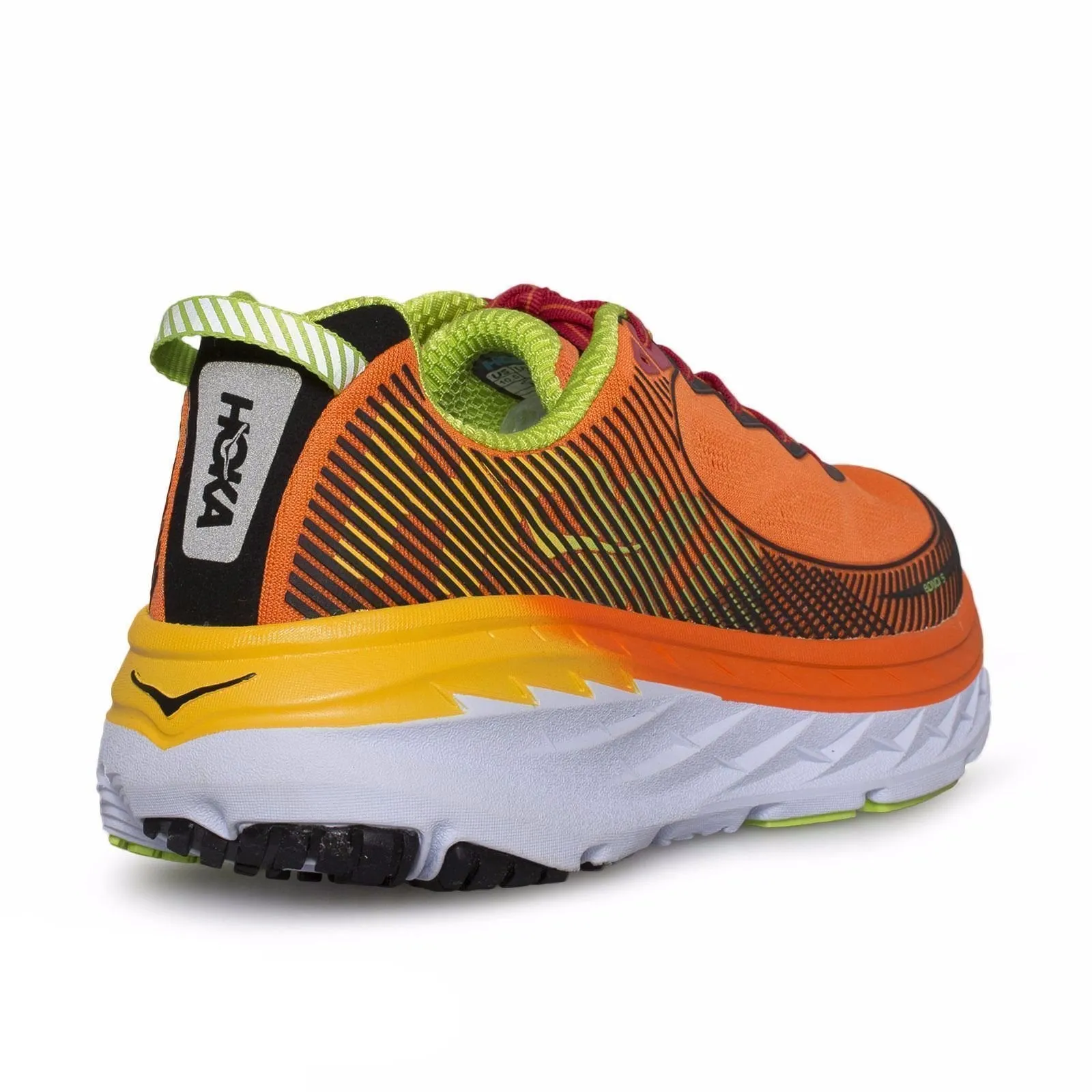 Hoka Bondi 5 Red Orange / Gold Fusion Running Shoes