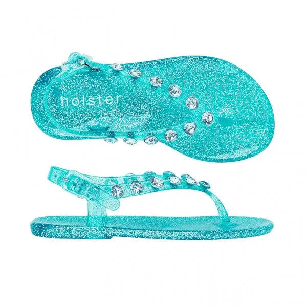 Holster Kids - Girls Glitter Daydream Clear Capri Sandal