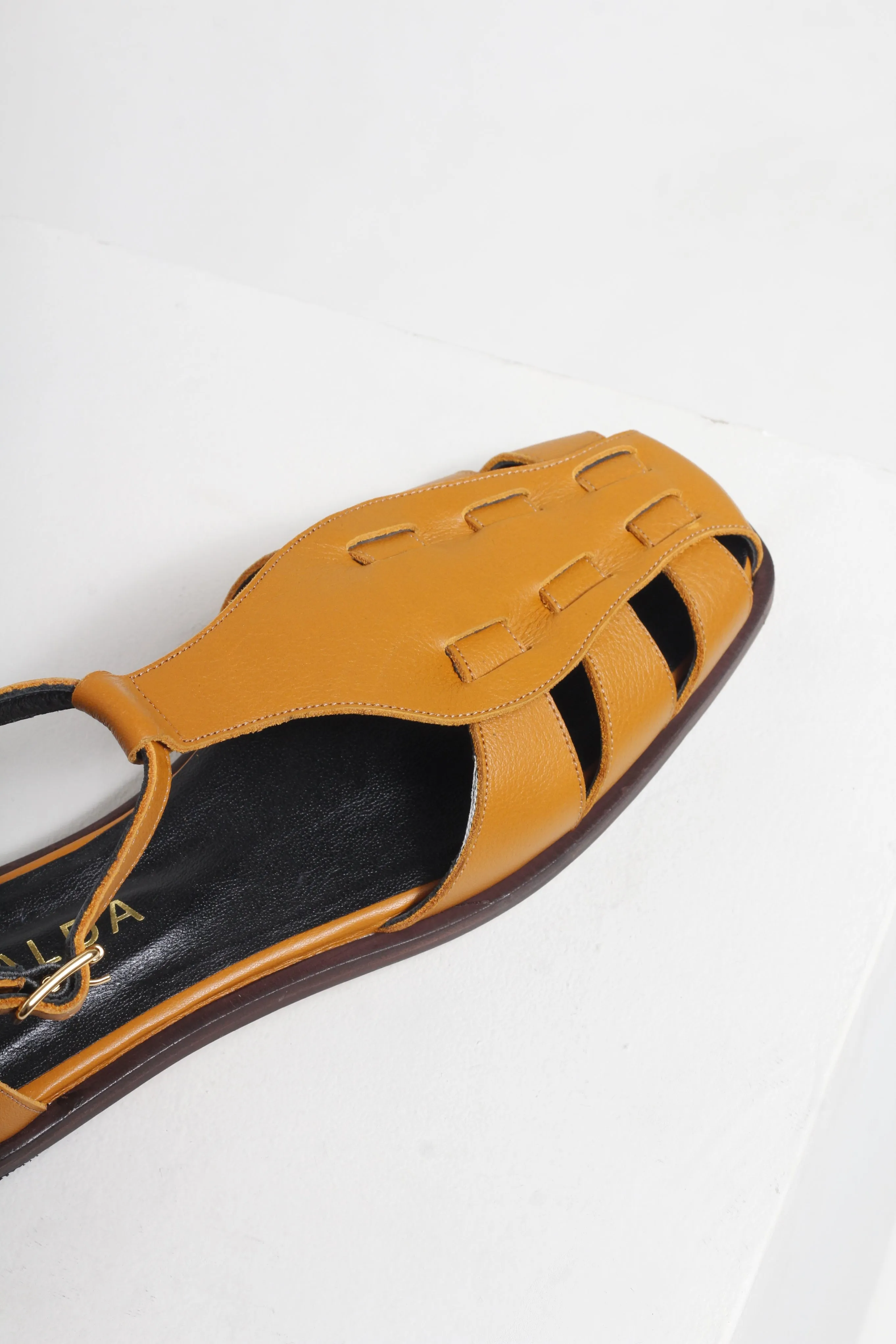 Ida Saffron Yellow Fisherman Sandals