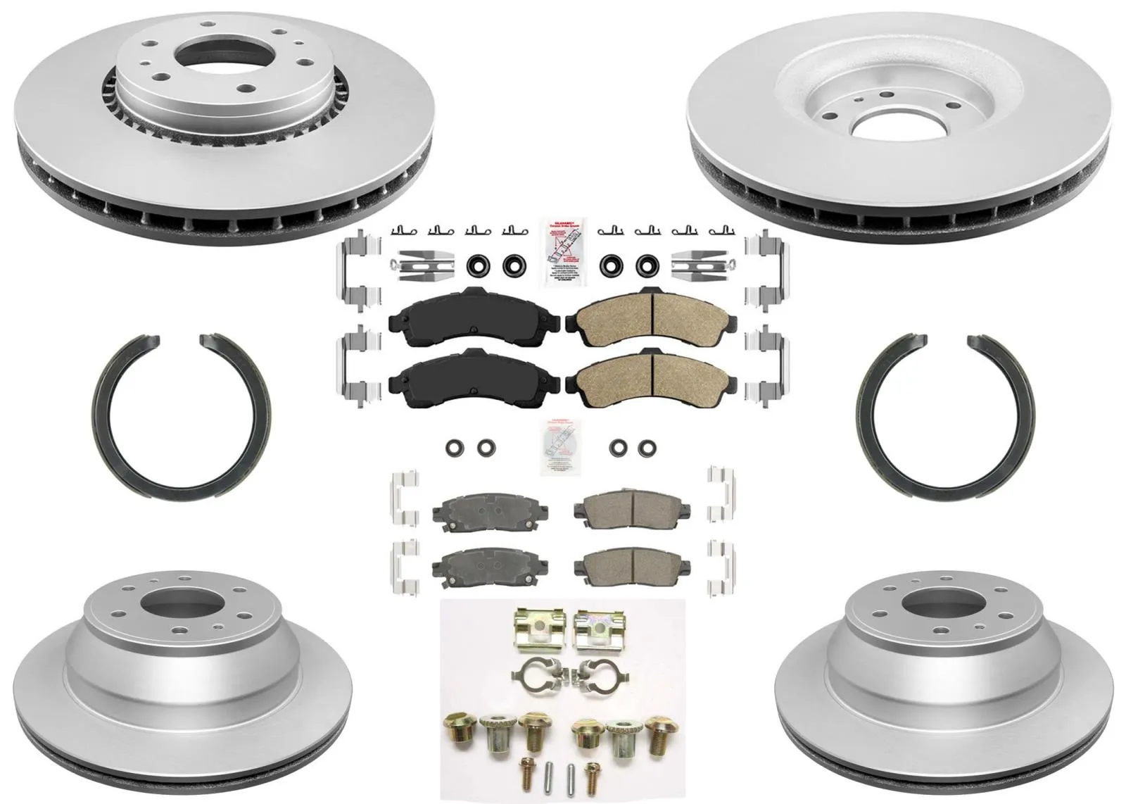 Improved Performance Disc Brake Rotors Pads Shoes for GM Trailblazer EXT 02-05