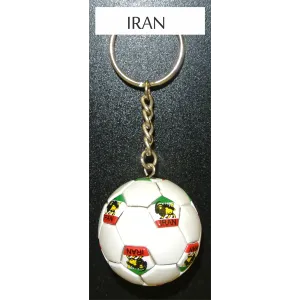 Iran Soccer Ball Metal Key Chain