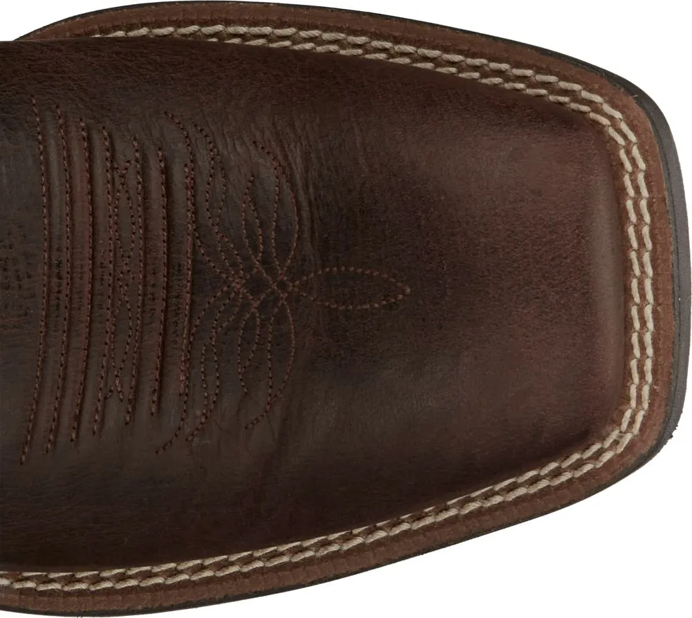 'Justin' Men's 11" Stampede Bowline Western Square Toe - Chocolate / Apache