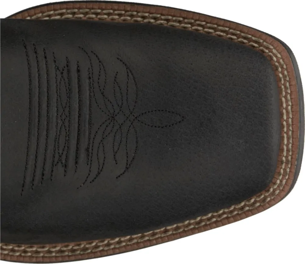 'Justin' Men's 11" Stampede Bowline Western Square Toe - Shadow Black