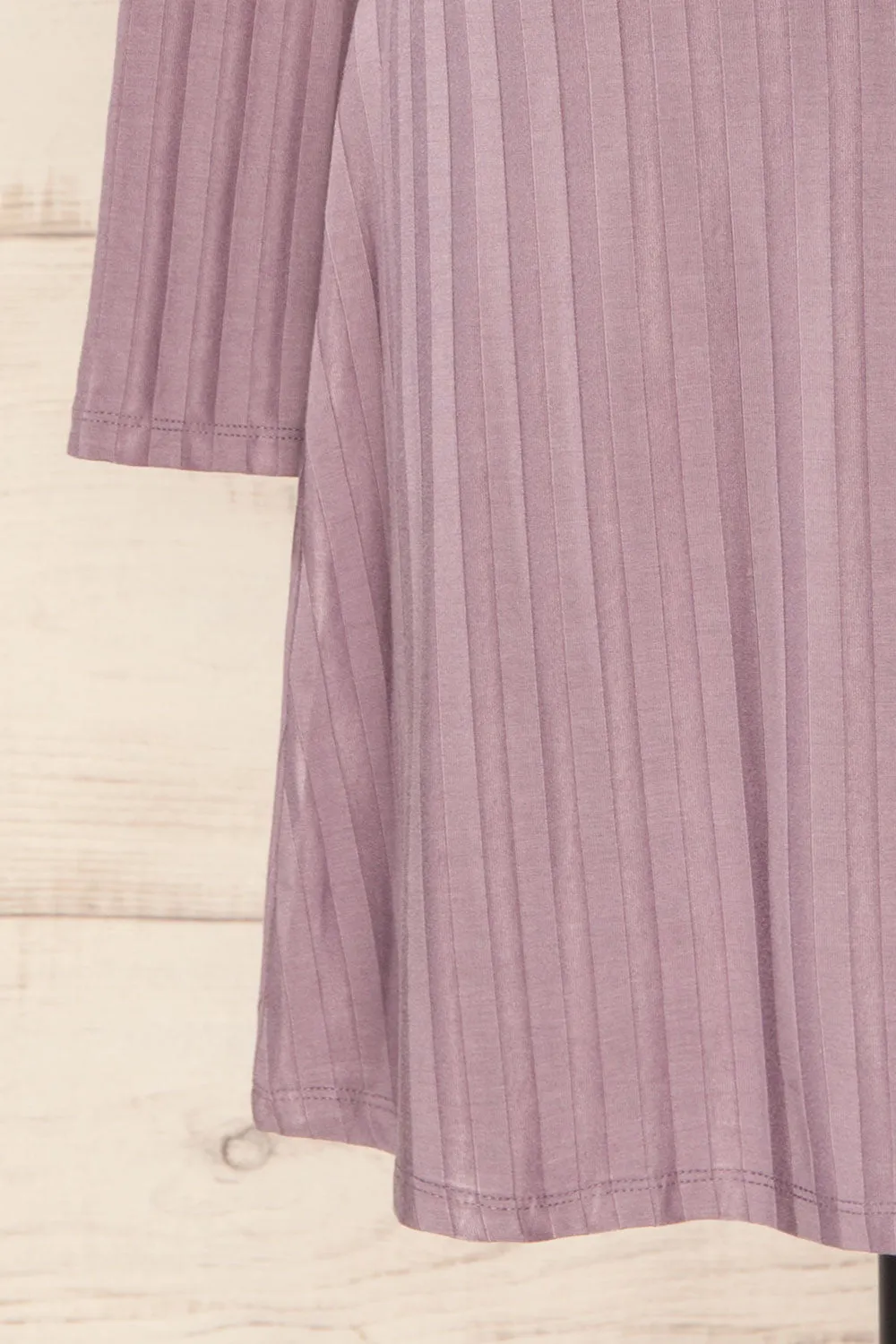 Kalani Mauve | Short Fitted Dress w/ Mock Neck