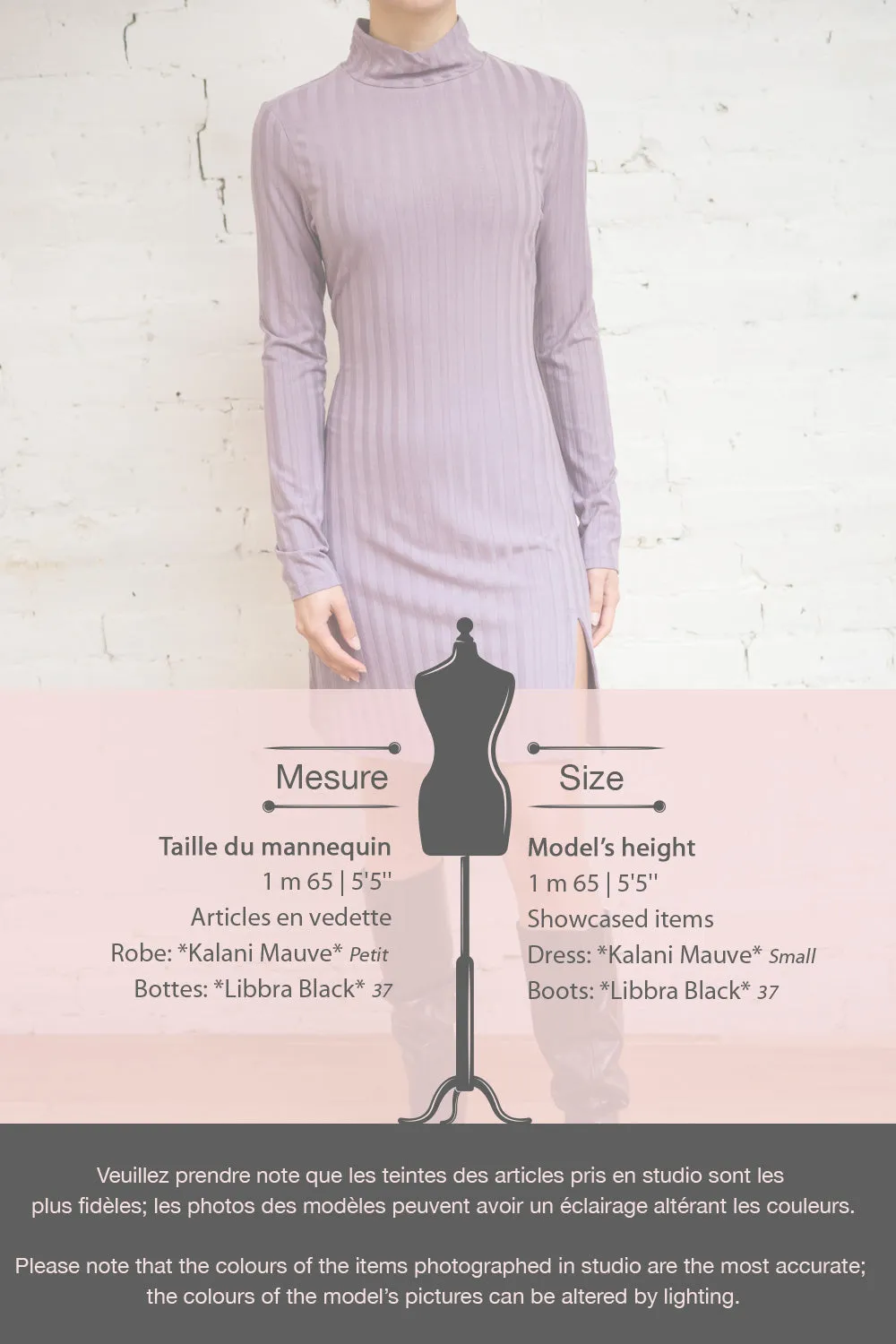 Kalani Mauve | Short Fitted Dress w/ Mock Neck