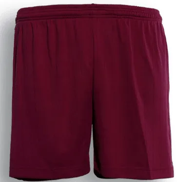 Kids Plain Soccer Shorts - Burgundy