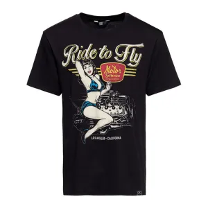 King Kerosin Pin Up Motor T-Shirt Black