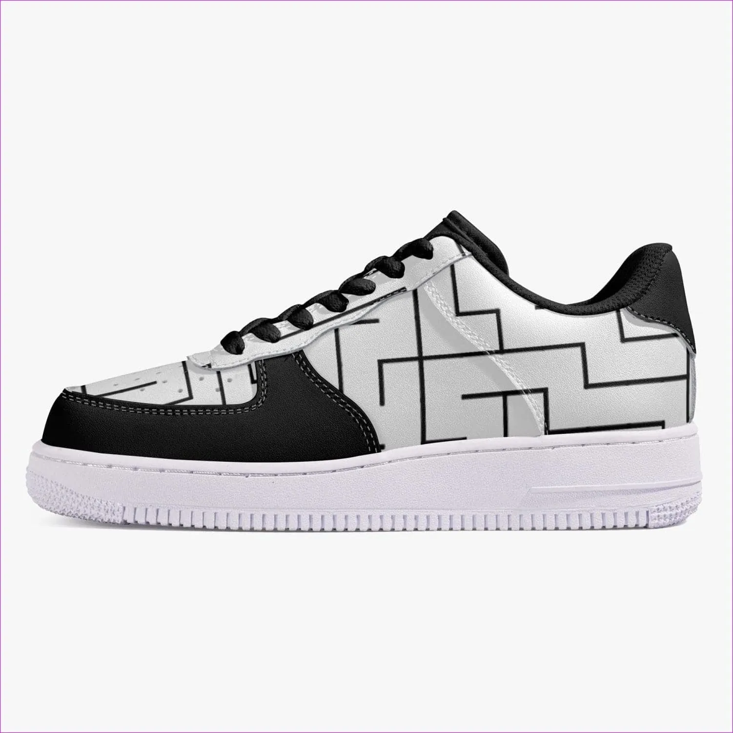 Labyrinth Low-Top Leather Sports Sneakers