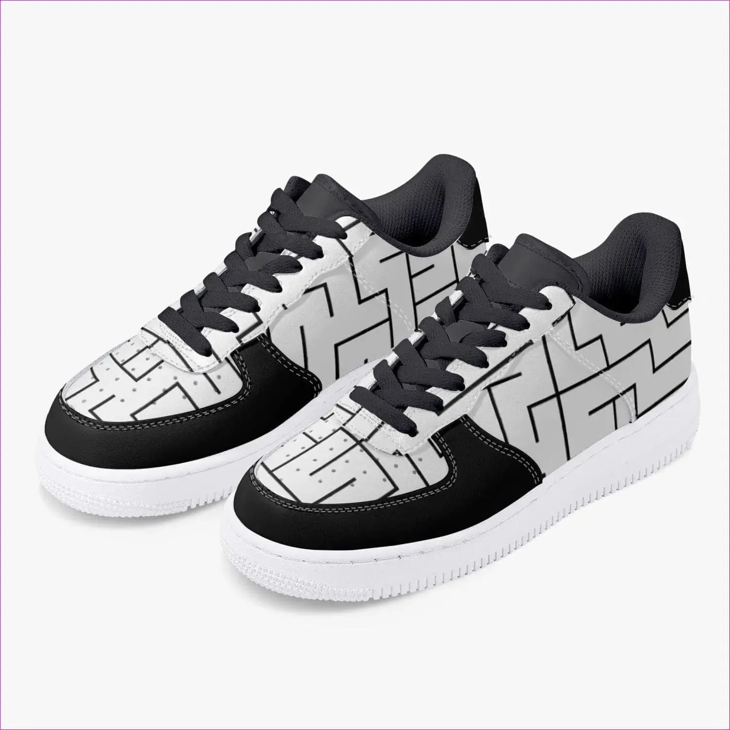 Labyrinth Low-Top Leather Sports Sneakers