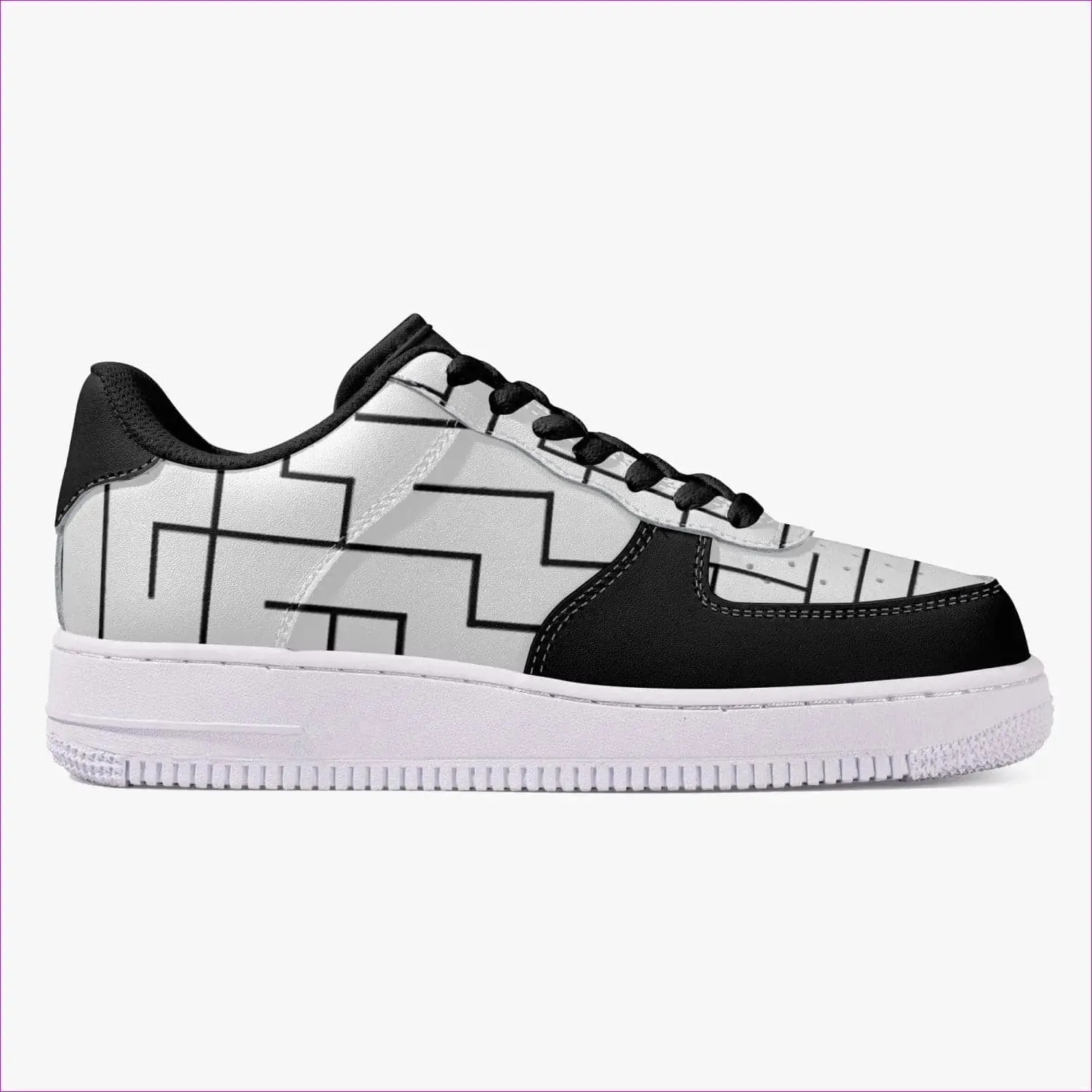 Labyrinth Low-Top Leather Sports Sneakers