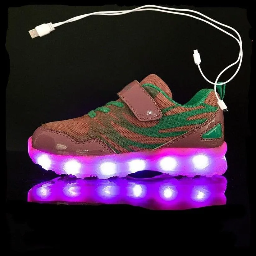 Led Usb Recharge Luminous Shoes For Kids