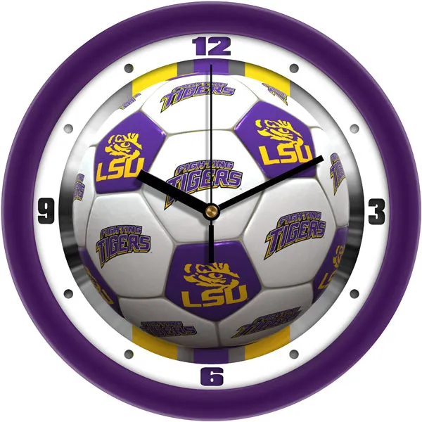 LSU Tigers Wall Clock - Soccer