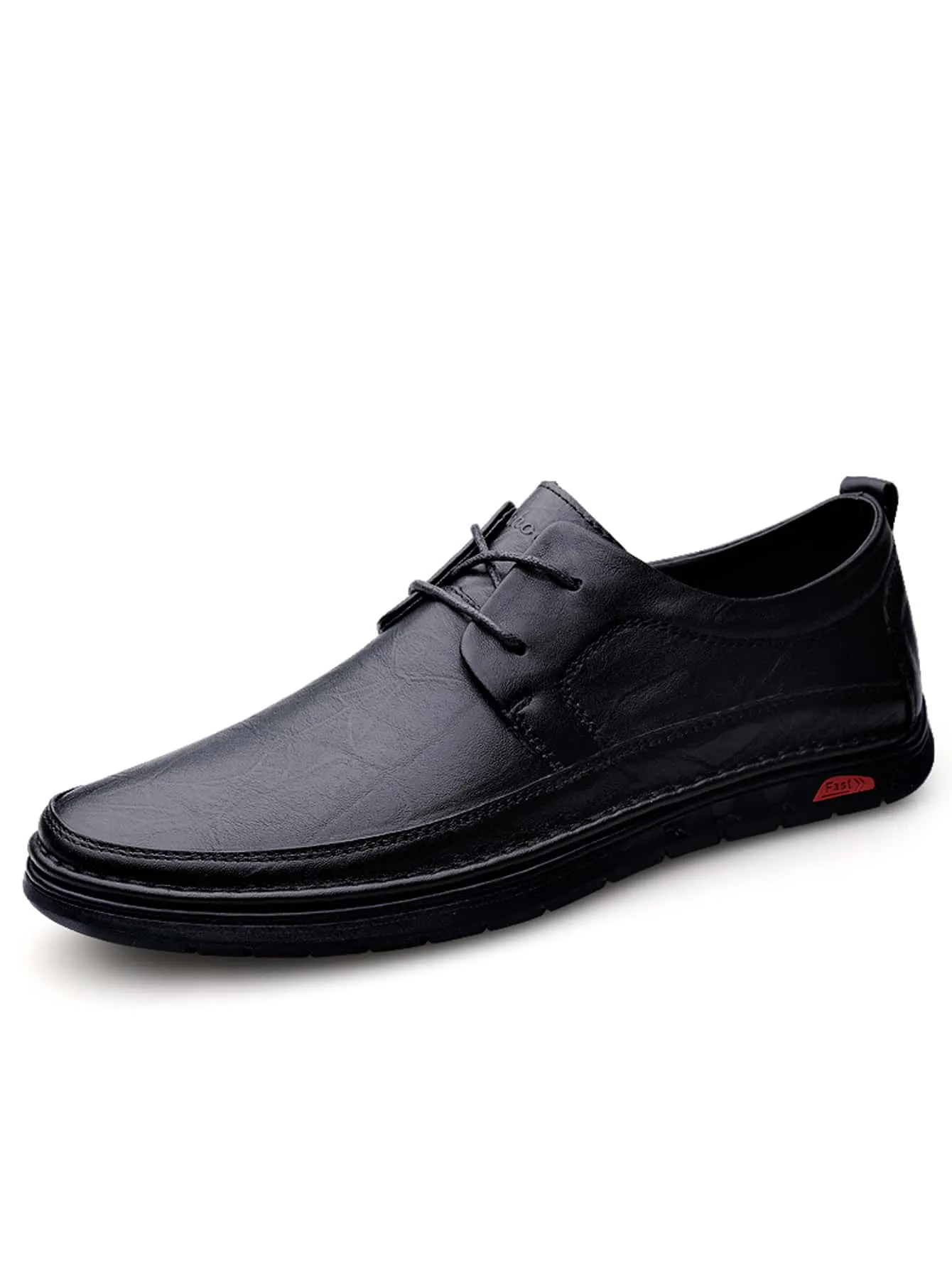 Men Stitch Decor Lace-up Front Oxford Shoes