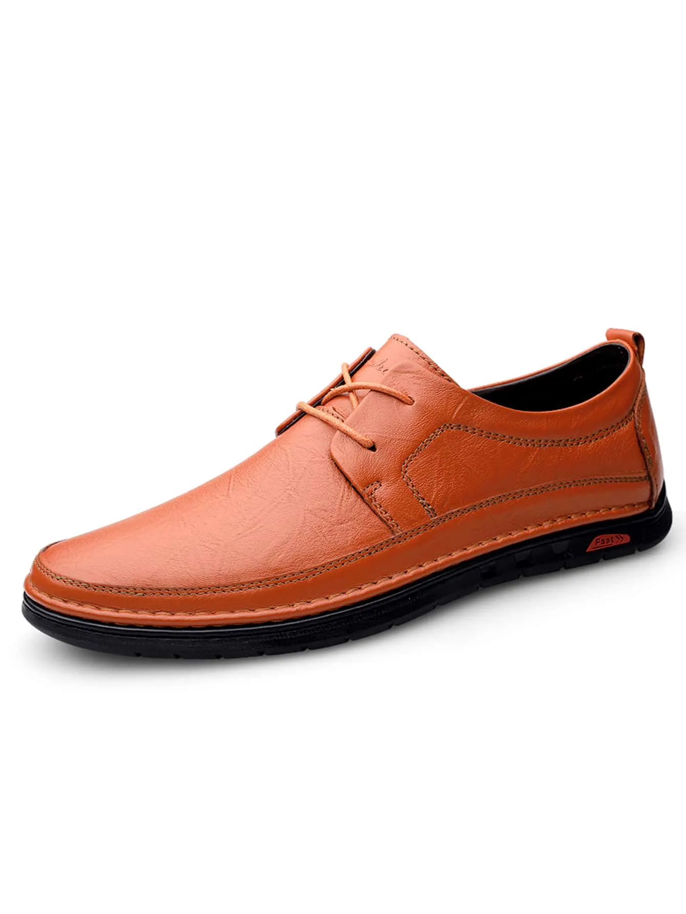 Men Stitch Decor Lace-up Front Oxford Shoes