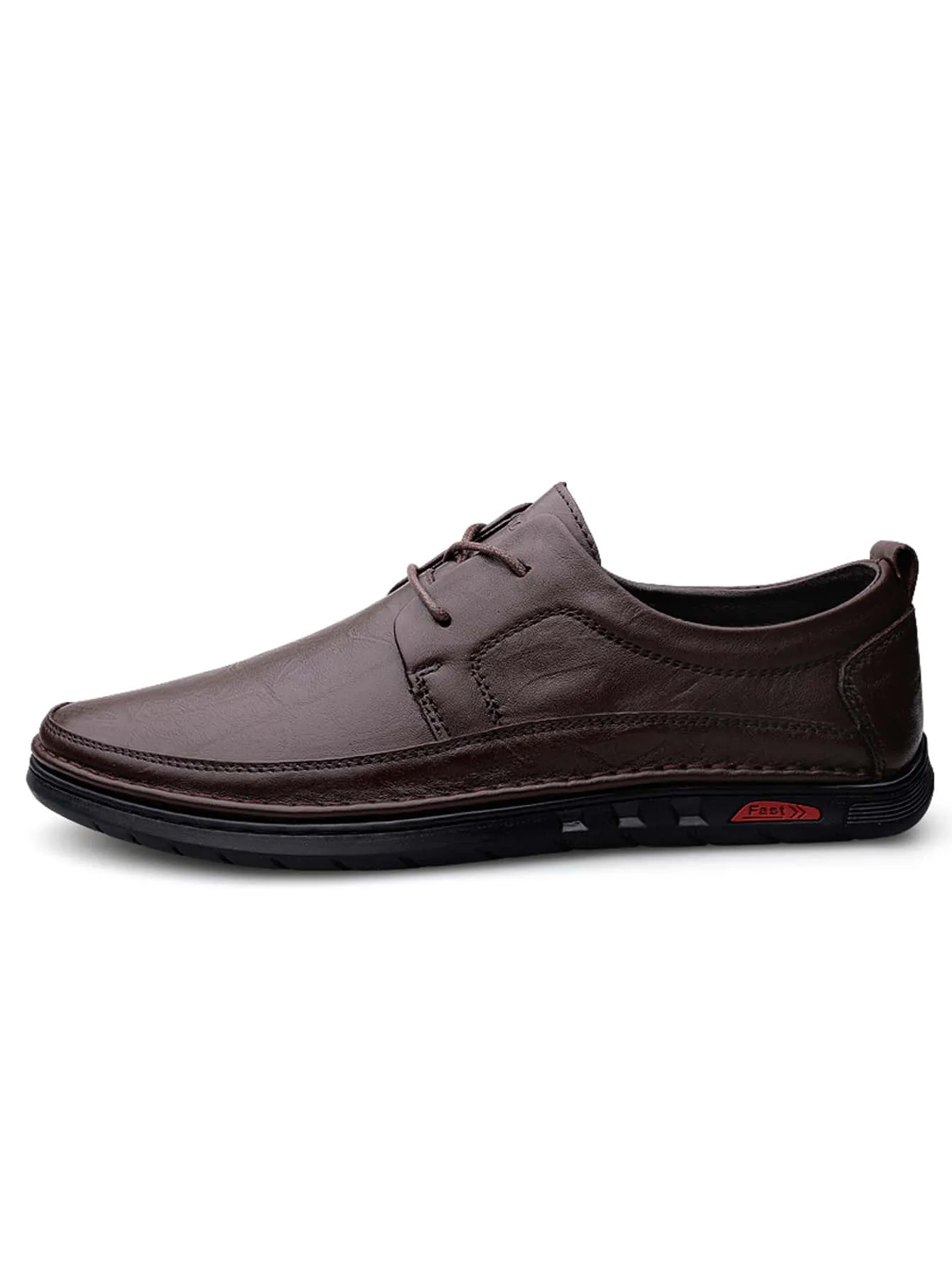 Men Stitch Decor Lace-up Front Oxford Shoes