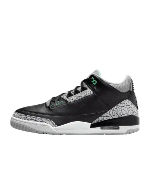 Men'S  3 Retro Black / Green Glow-Wolf Grey CT8532-031, Size 12-US