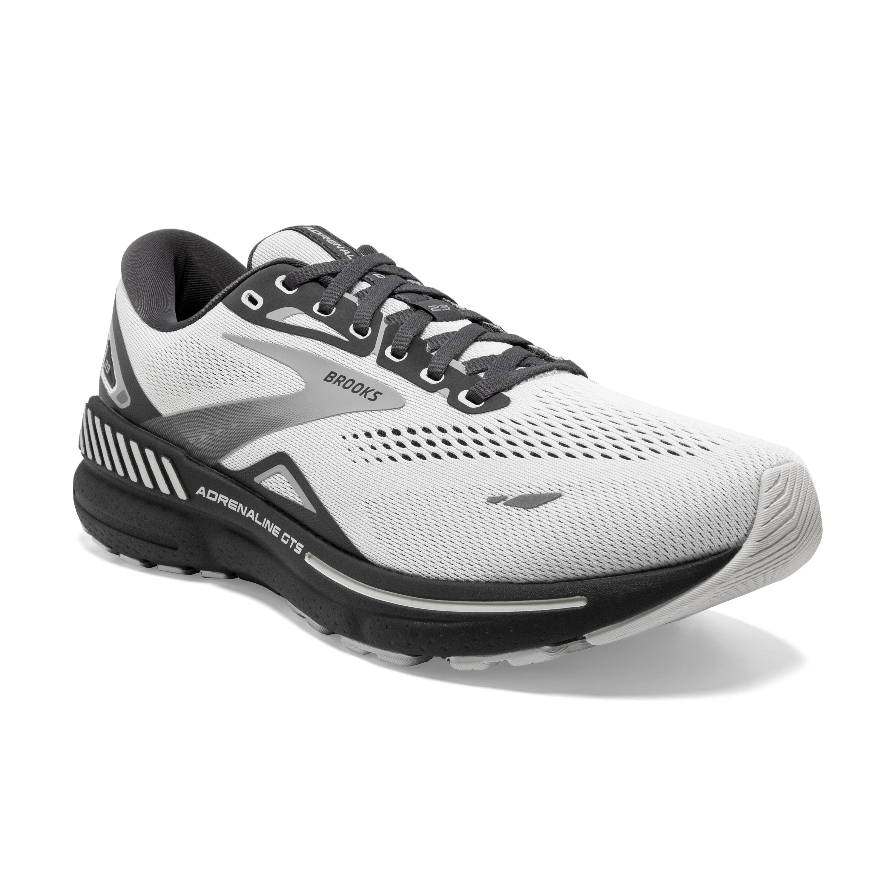 Men's Brooks Adrenaline GTS 23 Color: Oyster/Ebony/Alloy (WIDE WIDTH)