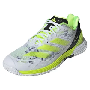 Mens Defiant Speed 2 Tennis Shoes White and Lucid Lemon