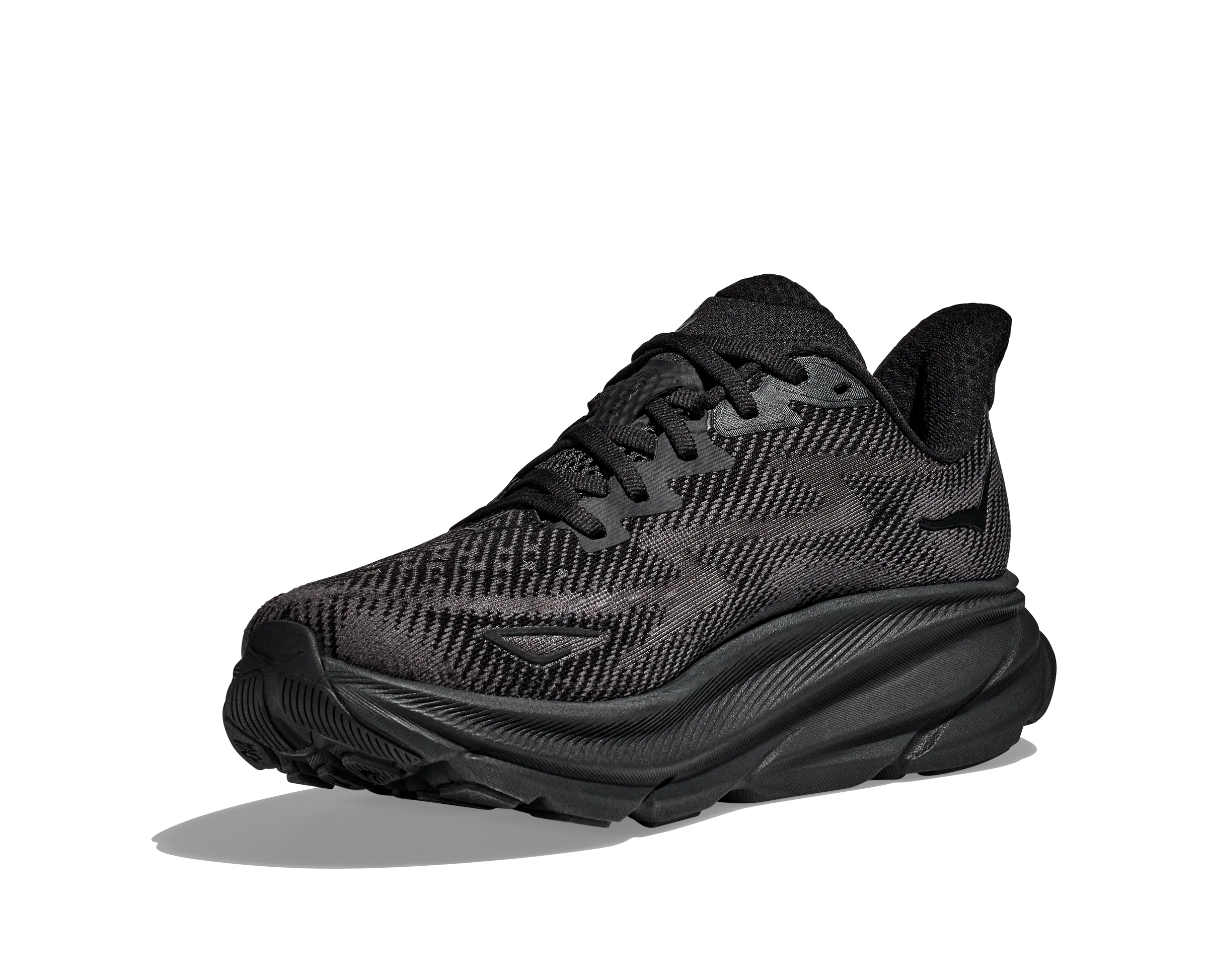 Men's Hoka Clifton 9 Color: Black/Black