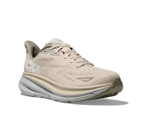 Men's Hoka Clifton 9 Color: Oat Milk / Barley (WIDE WIDTH)