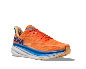 Men's Hoka Clifton 9 Color: Vibrant Orange/Impala