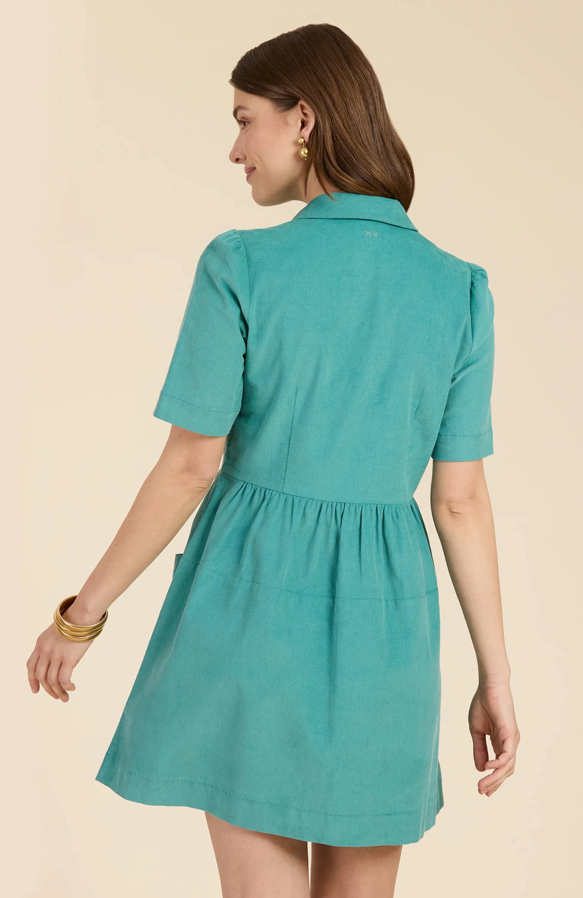 Mitzi Cord Dress (Deep Lake)