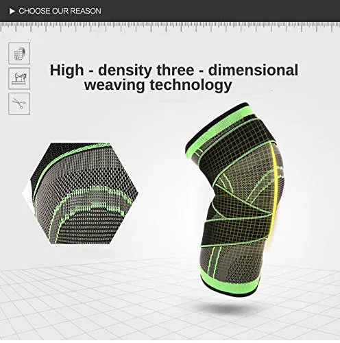 Mumian Knee Sleeve, Knee Pads Compression Fit Support -for Joint Pain and Arthritis Relief, Improved Circulation Compression - Wear Anywhere - Single (Green, L)