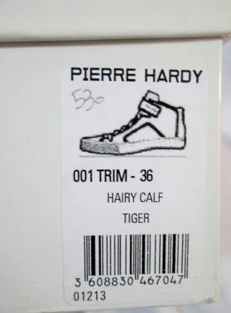 NEW Womens PIERRE HARDY HAIRY CALF TIGER Sneaker TRAINER Shoe 36 6 Sport