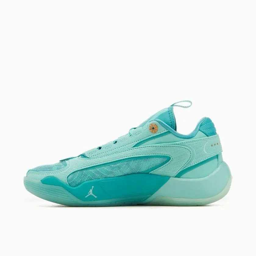 Nike Kid's Jordan Luka 2 Shoes - Tropical Twist / Metallic Gold / Washed Teal / Barely Green