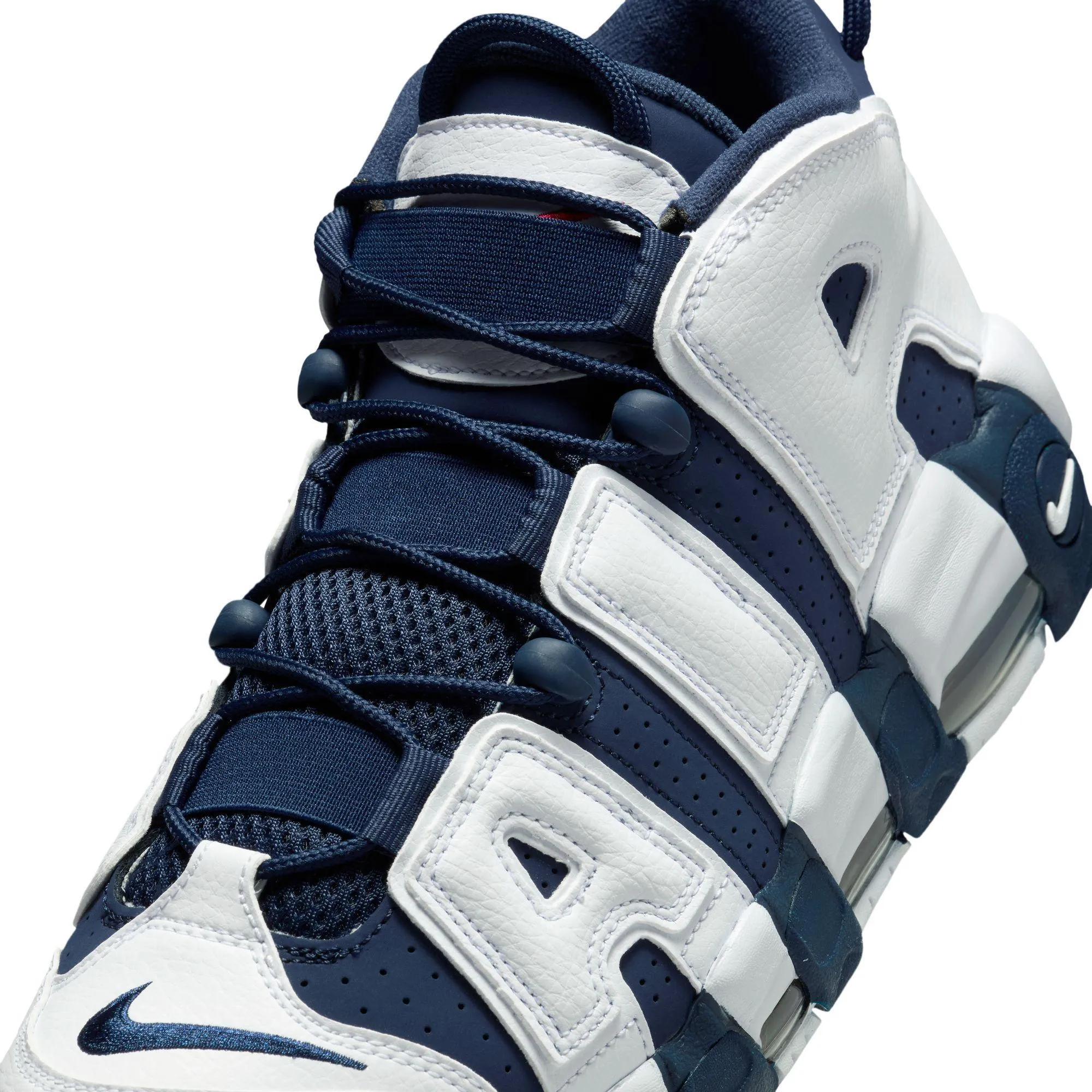 Nike Men's Air More Uptempo 96 Shoes - White / Midnight Navy / Metallic Gold